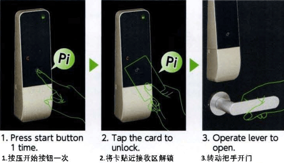 智能密碼鎖智能感應卡開鎖模式